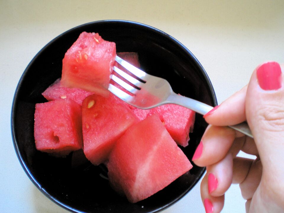Das Prinzip des Betriebs der Wassermelonendiät